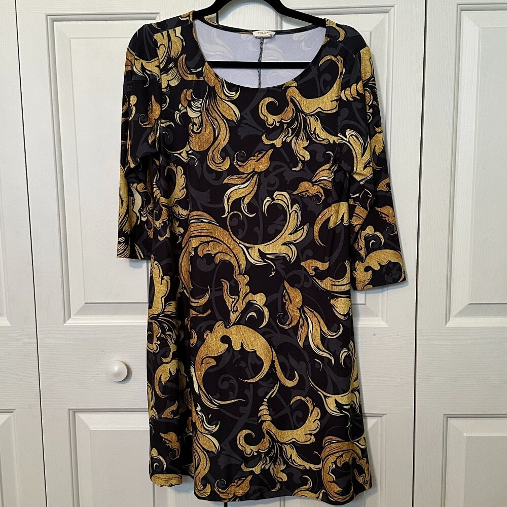 Yelete Black and Gold dress Size M